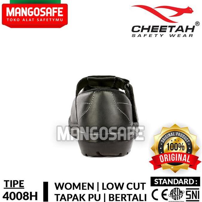 Sepatu Safety Wanita Cheetah 4008H / Sepatu Kerja Proyek Wanita warna Hitam 4008 H / Safety Shoes Pe