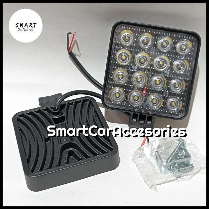 TERLARIS LAMPU TEMBAK KABUT FOGLAMP OFFROAD LED CREE 48 WATT 12V 24V 