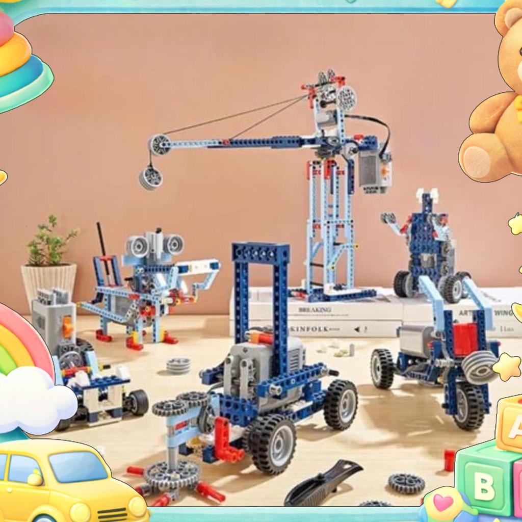 Lego 9686 Alat Pembelajaran Partikel Kecil Set Mesin Mekanik Yang Dapat Dirakit Sains Dan Teknologi 