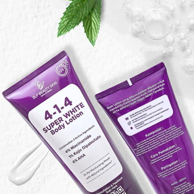 NEW DLF BEAUTY SKIN 4-1-4 SUPER WHITE BODY LOTION ORI