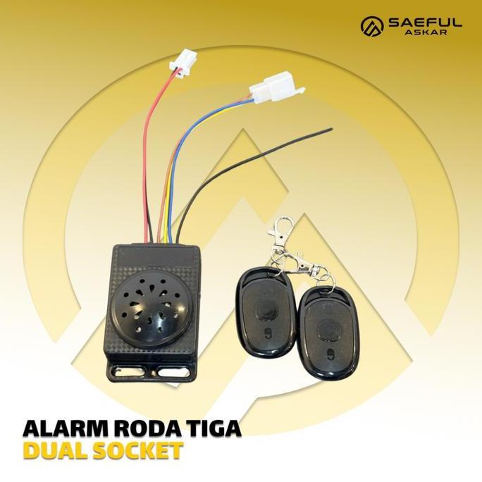 Alarm Remote Sepeda Lstrik Roda 3 36V-72V Dual Socket