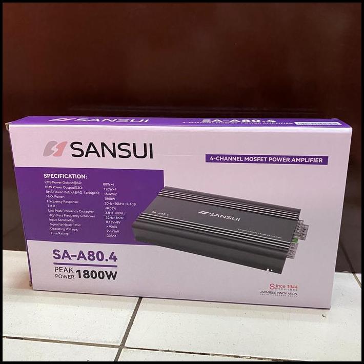TERLARIS POWER AMPLIFIER 4 CHANNEL SANSUI SA-A80.4 / POWER SANSUI MOBIL 
