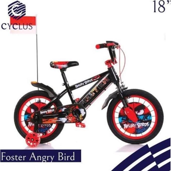 Sepeda Anak Laki BMX 18 Foster Angry bird Musik Ban Jumbo