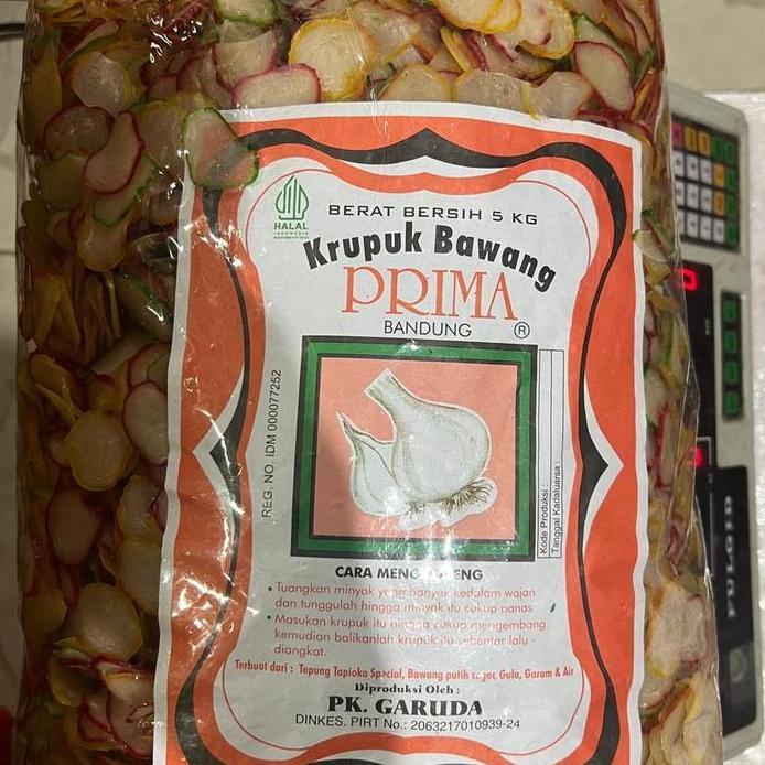 Krupuk / Kerupuk Bawang Prima 1 bal 5 kg (mentah)