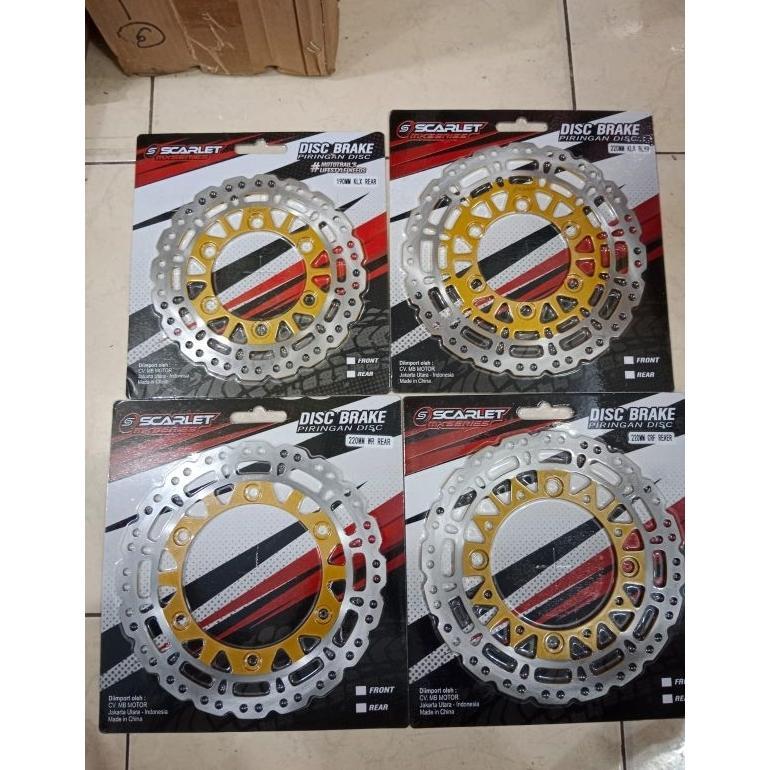 PIRINGAN CAKRAM BELAKANG KLX/CRF UK KLX 220MM DT/190MM/CRF 220MM STANDAR VARIASI  SCARLET RACING