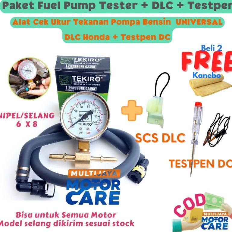 NEW PROMO LENGKAP UNIVERSAL Fuel Pump Tester  Pressure Gauge Alat Cek Pengukur Tekanan Pompa Bensin 