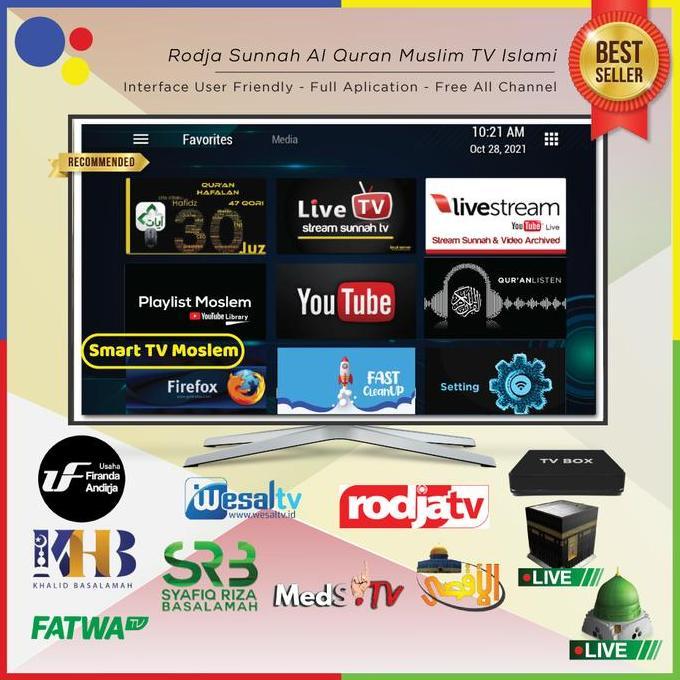 Rodja Sunnah Al Quran Box Muslim TV Islami Tanpa Parabola Streaming Live Makkah Madinah Kajian Ustad