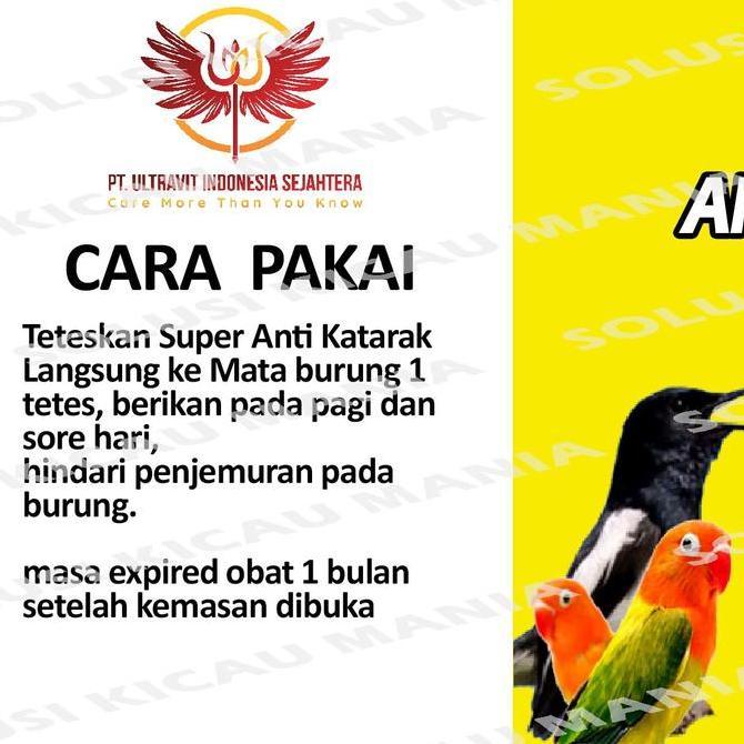 TERLARIS obat burung katarak SUPER ANTI KATARAK untuk semua burung murai lovebird kacer cendet cak i