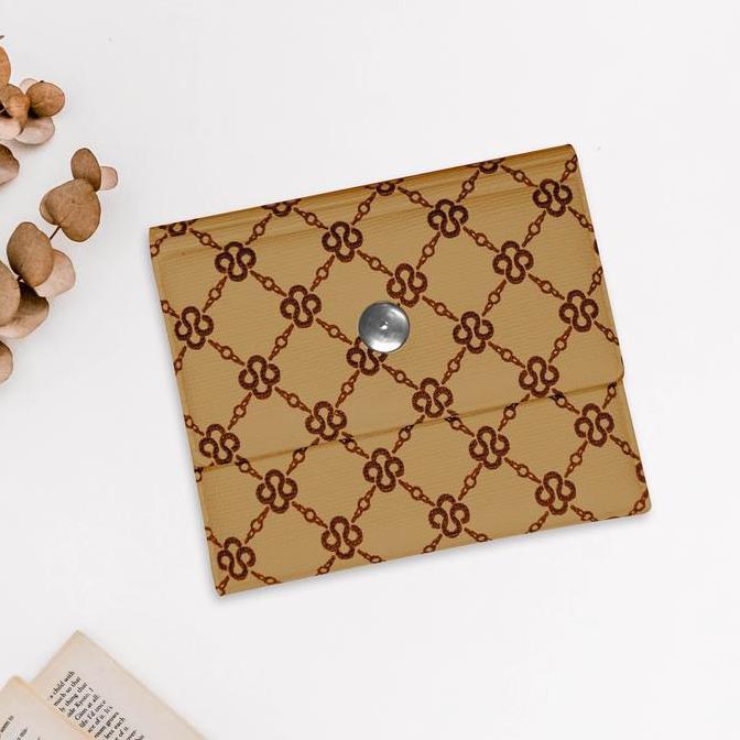 New MK SHOP 084 DOMPET KARTU MOTIF BUNGA / DOMPET LIPAT / DOMPET KATU KANCING