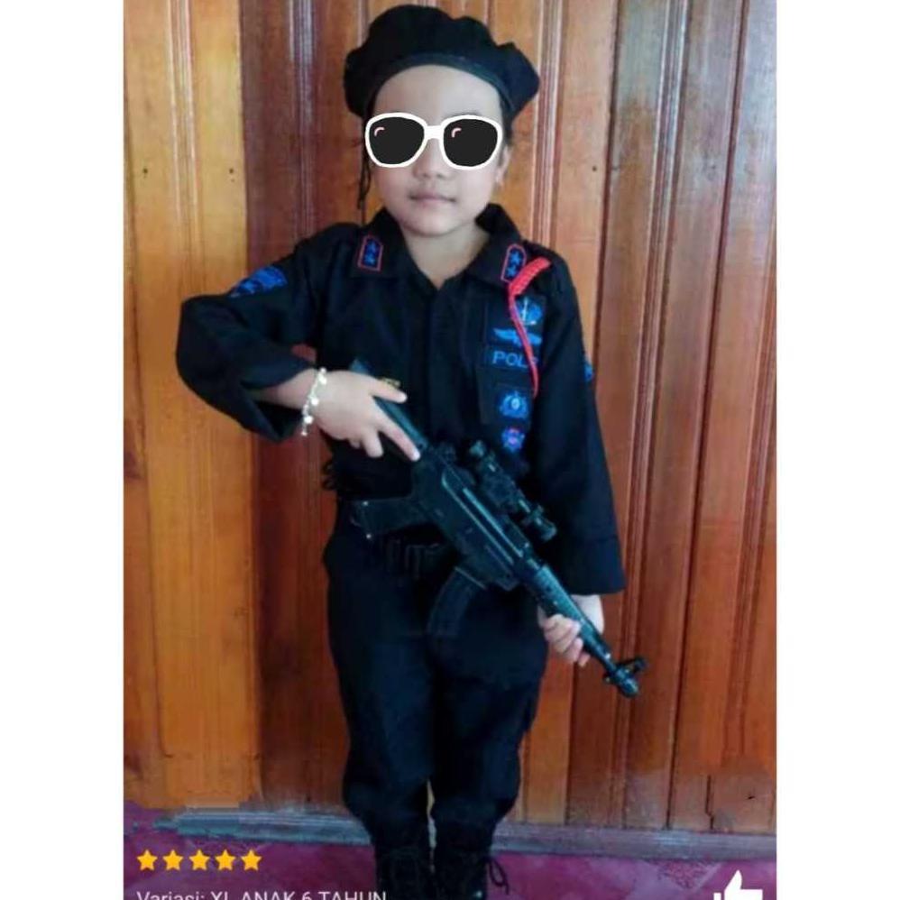 Diskon Baju Profesi Anak Pdl Brimob Termurah / Baju Brimob Anak / Kostum Anak Brimob Cilik / Baju Ka