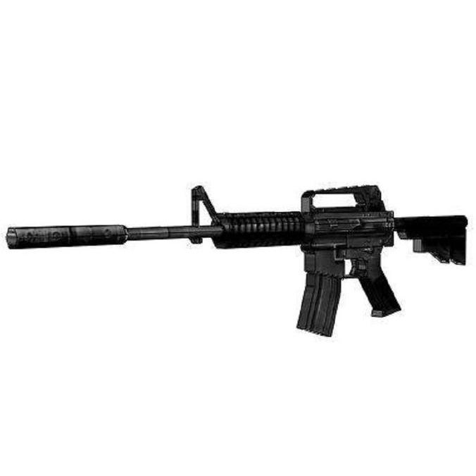 (Mainan Kertas) DIY Papercraft Pola Senjata Full Size M4A1 Carbine