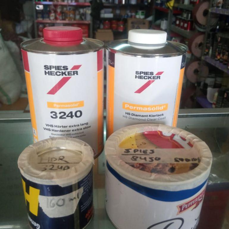 NEW Clear spies hecker Hs Diamond 8450 0.5L hardener 160ml [terbaik][terlaris]