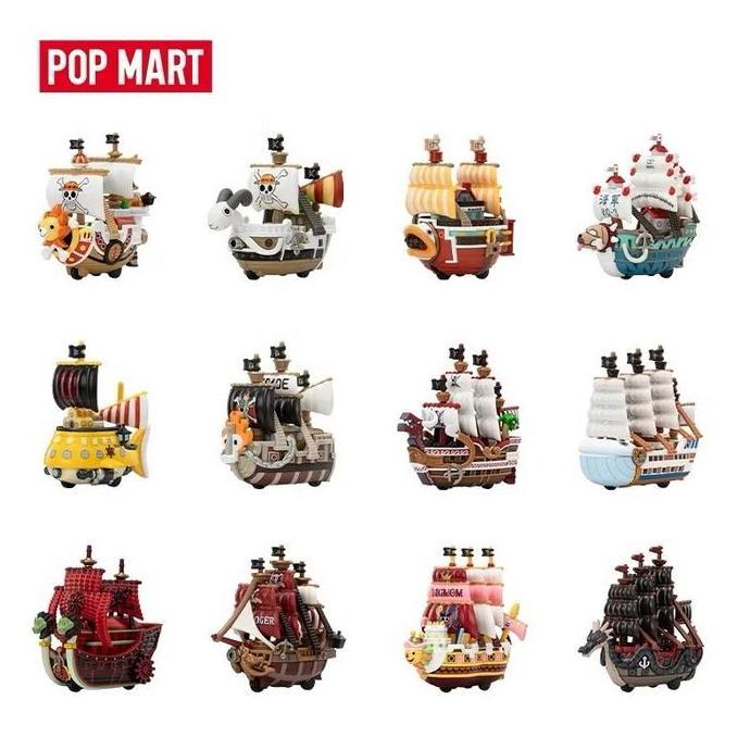 POP MART One Piece The Grand Line Series Vehicles Action Figures Blind Box Pajangan Figure Kapal Baj