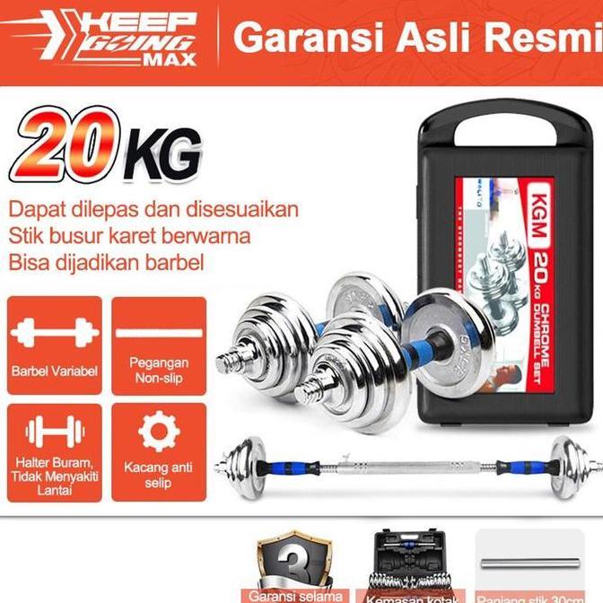 OVANDAKISELLER - DUMBBELL FITNES RUMAHAN, DUMBBELL 20KG, DUMBBELL BESI, KHUSUS FITNES