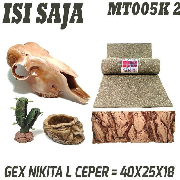 TERLARIS MT005K2 PAKET AKSESORIS TERRARIUM AQUARIUM KANDANG REPTILE ULAR BALL PHYTON CORN SNAKE MILK