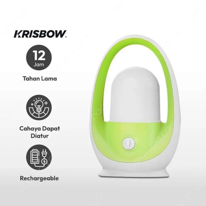 Krisbow Lentera Led Rechargeable 20 Lampu Led 10 Watt