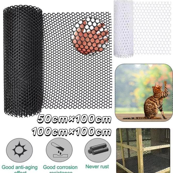 Jaring Kawat Plastik HDPE Safety Pets Net Penangkapan Jatuh Jaring Pagar Rumah Tebal Jaring Kawathia
