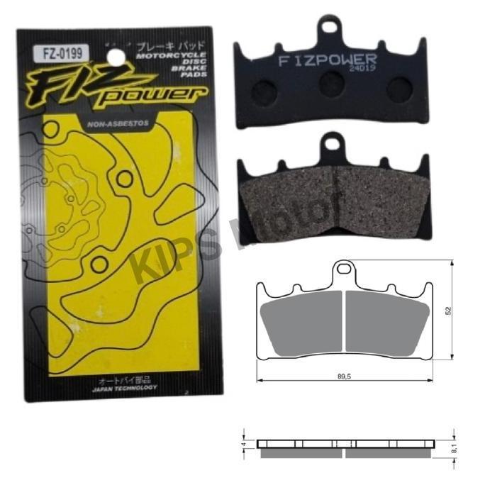 kampas rem depan Tokico 6 piston GSX GSXR 750 1 1300 Hayabusa