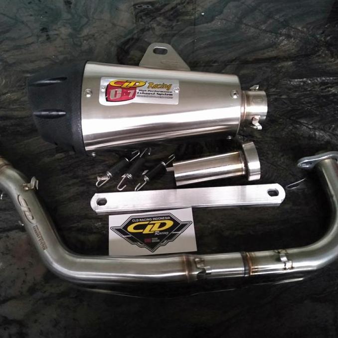 Knalpot CLD Racing Beat Beat fi type C7 inlet 38mm pipa bawah