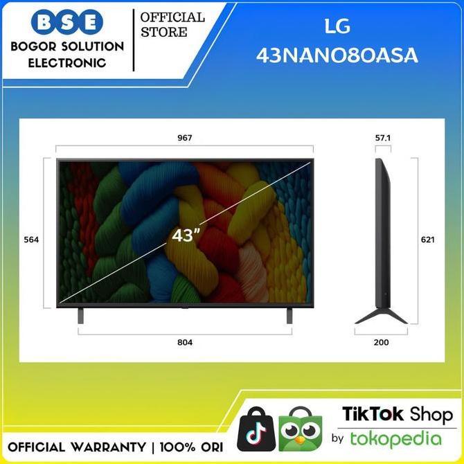 Promo Tv Lg Nanocell 43 Inch Lg 43Nano80Asa 4K Hdr Smart Tv Lg Nano80 43 Inch Lg 43Nano80