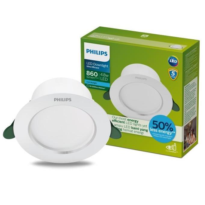 Philips Lampu Downlight Ultra Efficient 4.8W 40K Semi Putih
