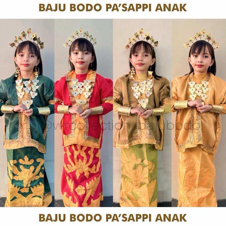 Diskon Baju Bodo Anak Cewek / Baju Passappi Asli Bugis Makassar / Baju Adat Bugis
