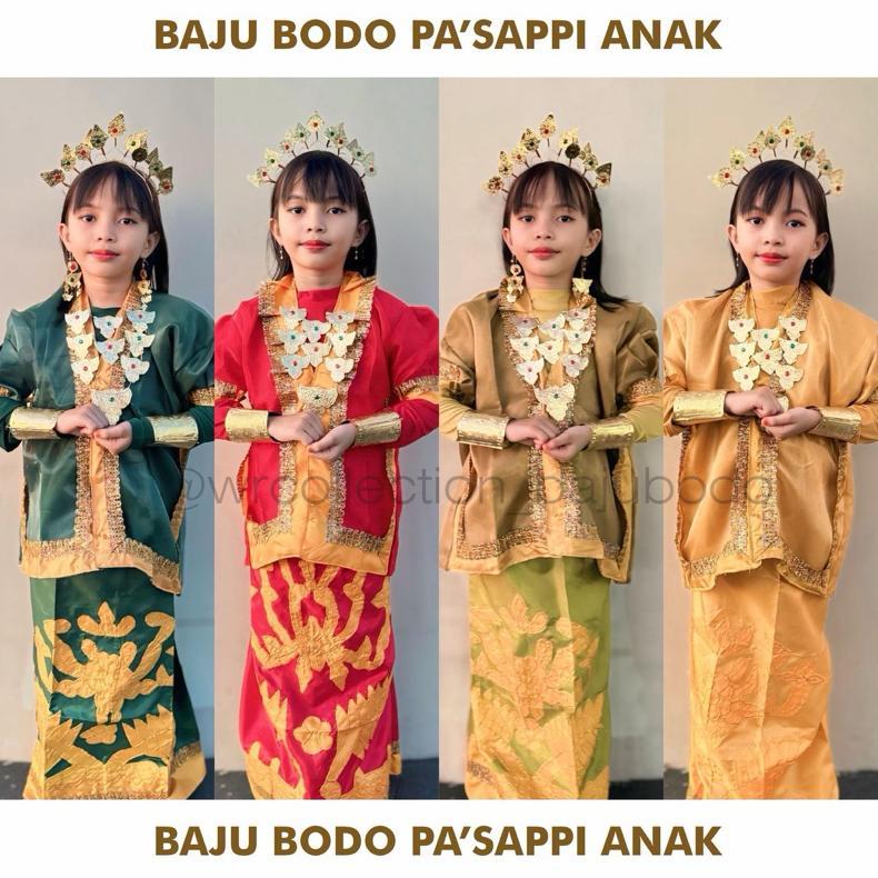 Diskon Baju Bodo Anak Cewek / Baju Passappi Asli Bugis Makassar / Baju Adat Bugis