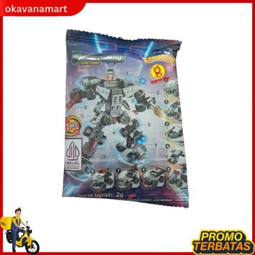1 Renceng Sweet Me Lego Surprise Candy Robot Mecha Swat 1 Renceng 10 Pcs Murah Meriah