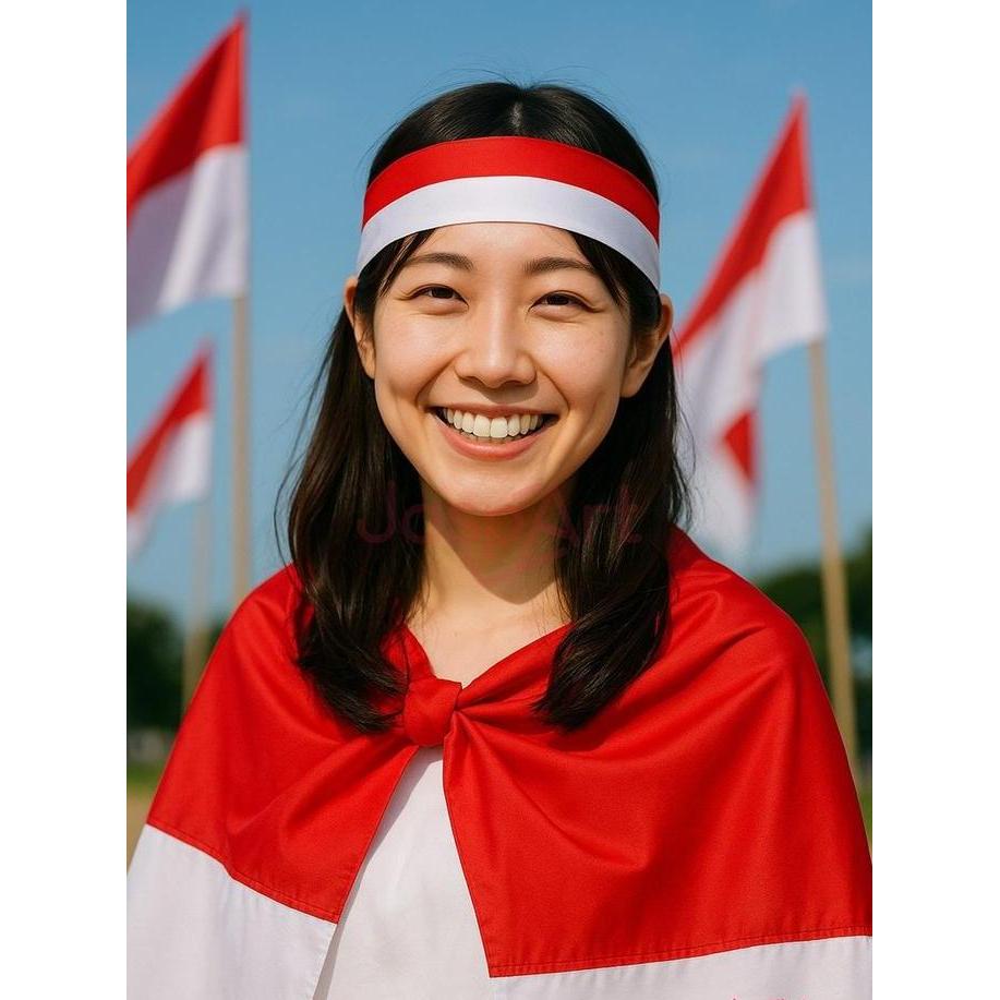 TERLARIS IKAT KEPALA MERAH PUTIH HEADBAND MERAH PUTIH IKAT KEPALA BENDERA