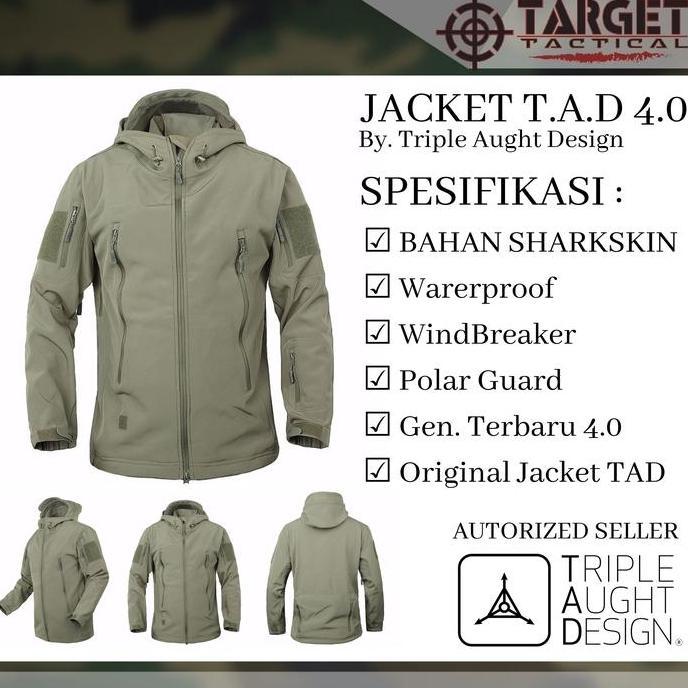 NEW JAKET TACTICAL TAD 4.0 ORIGINAL IMPOR YKK ZIPPER ARMY LORENG KEREN ORI