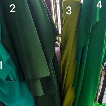 Cuci Gudang !!! 50Cm Kain Polos Meteran Jordan 6 Warna Hijau Tosca Hijau Daun Hijau Army Hijau Botol