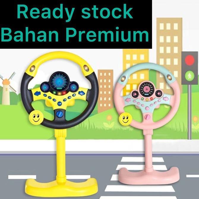 NEW MAINAN ANAK SETIR SETIRAN MOBIL - MAINAN STIR MOBIL STREEING WHEEL UKURAN BESAR LENGKAP TIANG PE