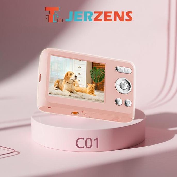 BOYFIRO T-JERZENs Kamera Digital C01 Dapat Diisi Ulang 16x Zoom 1080P 48MP untuk Fotografi Pemula Re