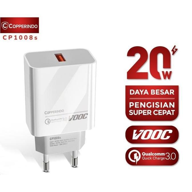 ruzztree - copper premium charger fast charging 18 watt ( tipe cp1008s )