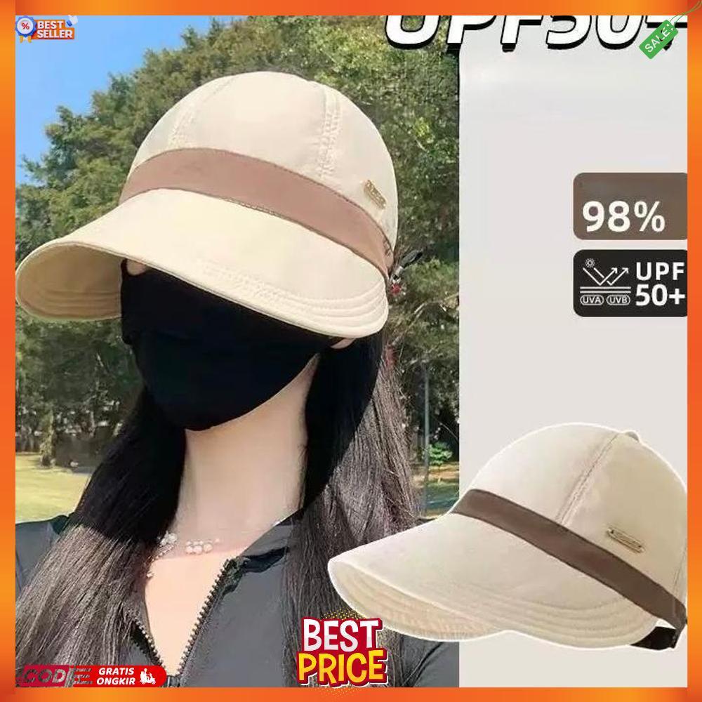 Wd Topi Wanita Pelindung Uv Matahari Topi Gaya Korea Import Topi Anti Uv Bahan Adem Musim Panas T14 