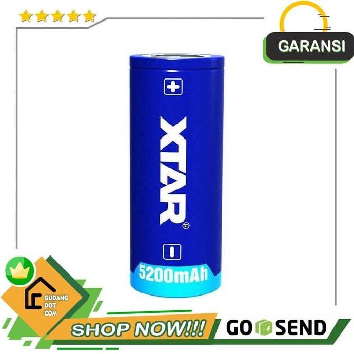 SEMBAREP Xtar 26650 Baterai Li-ion 5200mAh 3.6V Flat Top