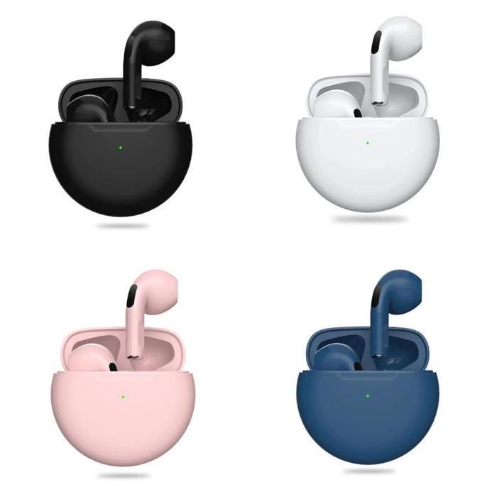 hadiojaya_ - fetch tws pro 6 headset bluetooth gaming earphone with microphone bass headphone wirele