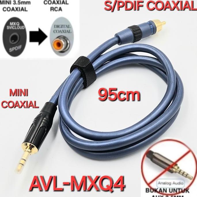 Digital Coaxial Cable SPDIF 3.5mm to SPDIF RCA for MXQ etc BLUE