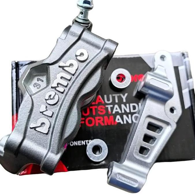 KALIPER BREMBO 4P TIPE M7 SET BREKET KALIPER PNP SKOK NINJA R RR GL DISK 300 MM CALIPER BREMBO M 7 G