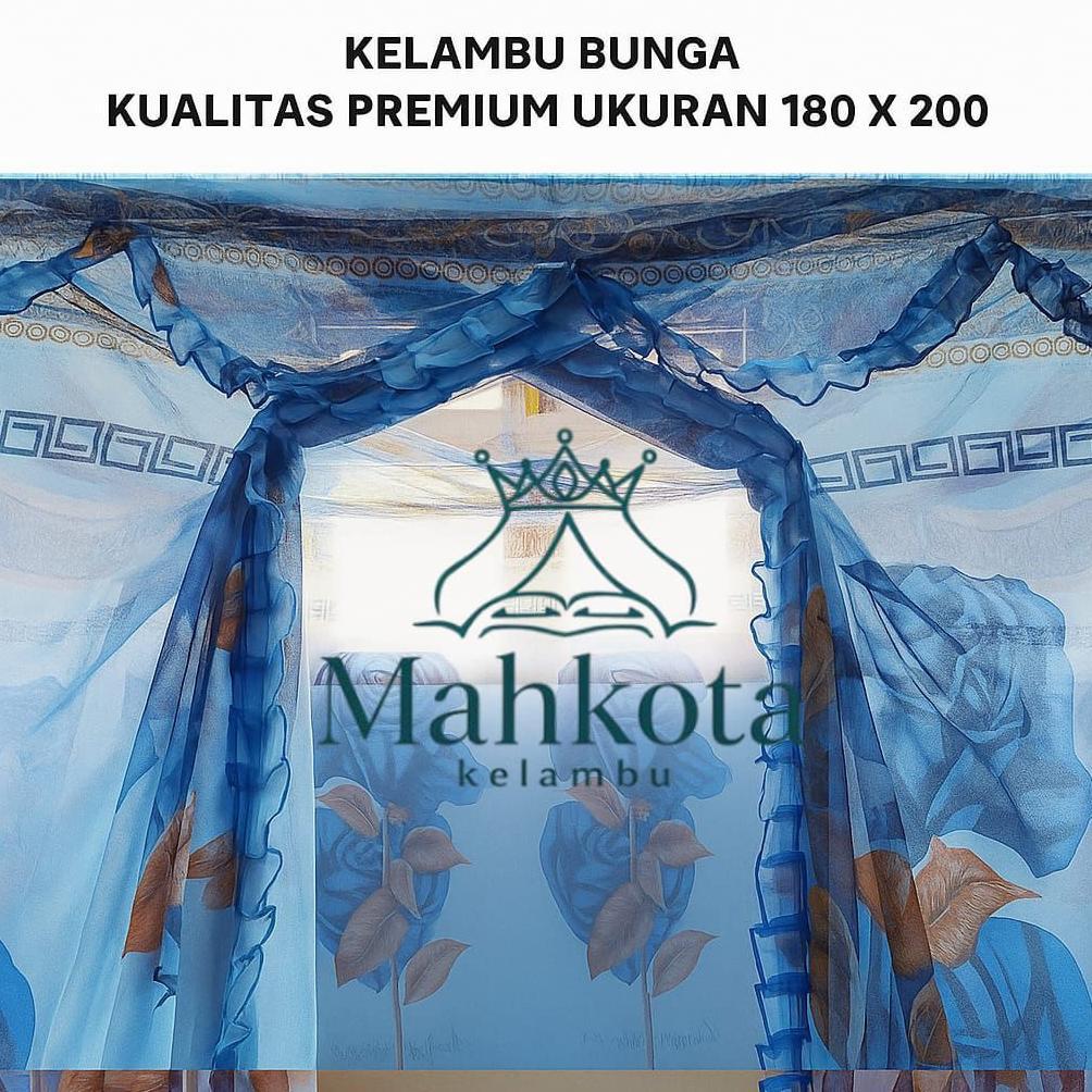 Kelambu SULTAN Bahan Premium Kelambu Motif Bunga Kelambu Tidur Anti Nyamuk DISKON
