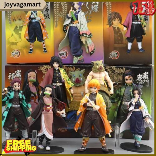 Boneka Anime Action Figure Demon Slayer Figure Asli Tanjiro Figure Nezuko Figure Kimetsu No Yaiba Fi