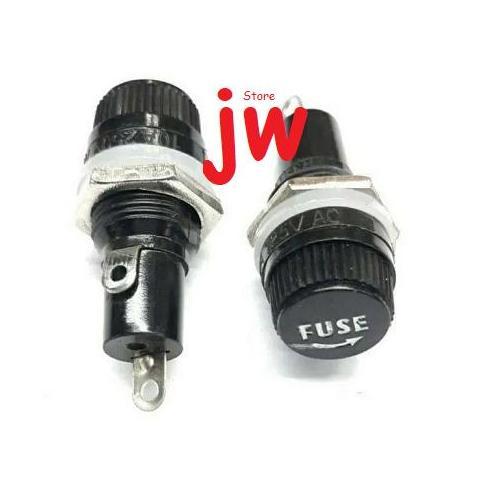 Terbaru (3) Fuse Holder Drat Kecil Besar Panel Mount Box Rumah Tempat Sekring 5x20 6x30 mm NH18 NH01