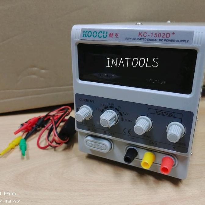 NEW DC POWER SUPPLY 15V 2A PSU ALAT POWER SUPPLY DIGITAL KOOCU 1502D+ 1502D PLUS ORIGINAL Elektronik