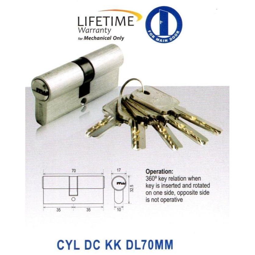 Master Key Silinder Kunci Dekkson DC DL KK 70 MM Cylinder Master Key