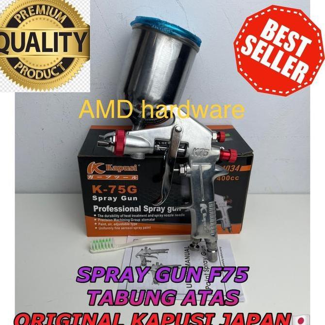 Spray Gun F75 tabung atas SPET Semprotan CAT F 75 Angin Kompresor Kapusi Original Japan