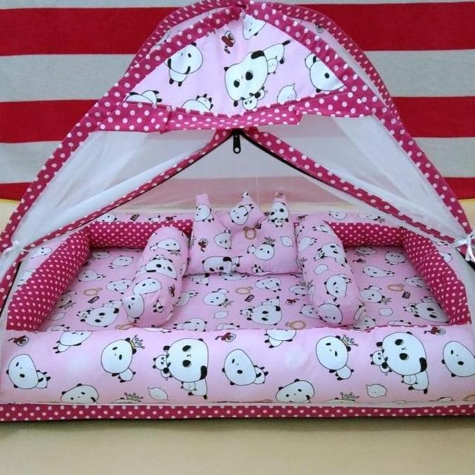 TERLARIS KASUR BAYI KOLAM KULAMBU TENDA MOTIF PANDA PING