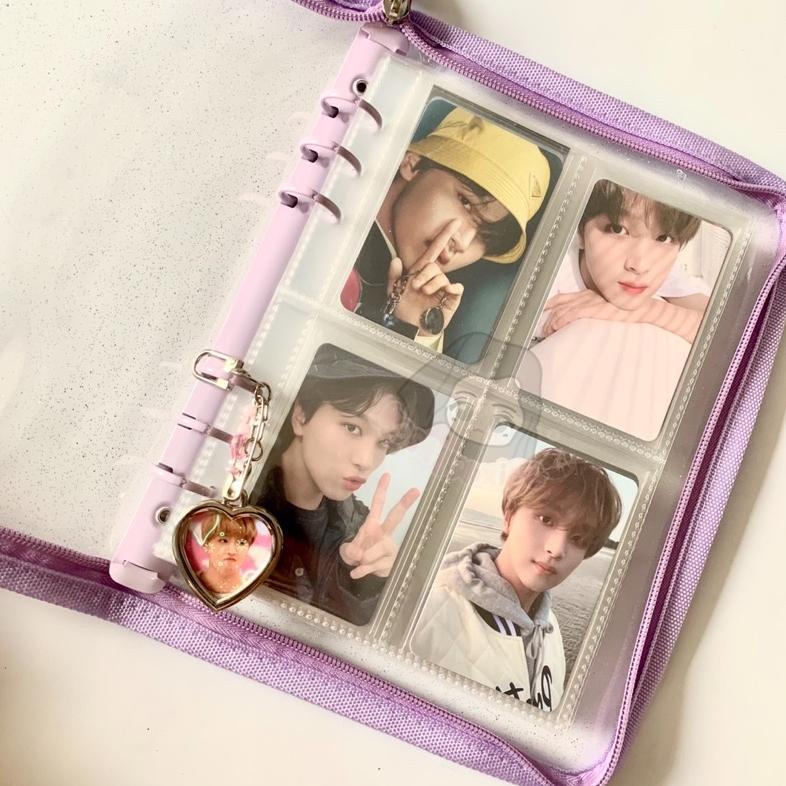 BINDER A5 ZIPPER WARNA GLITTER TRANSPARANT PHOTO PC Termurah