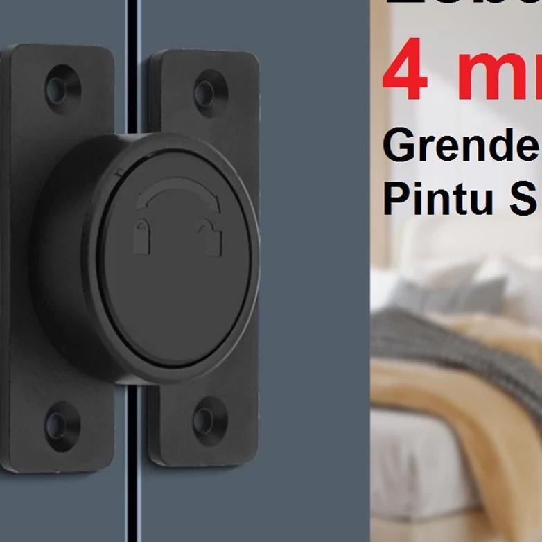 Kunci Pintu Grendel Gembok Putar Rotary Selot Logam Set Paket Pintu Geser Aluminium Kayu Keamanan Ru