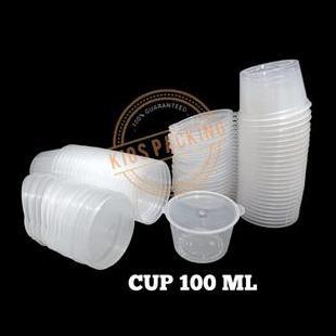 Thinwall Cup Merpati Puding 100ml Isi 50pcs / Cup Sambel 100ml / Cup Saos 100ml / Kotak Bulat Plasti