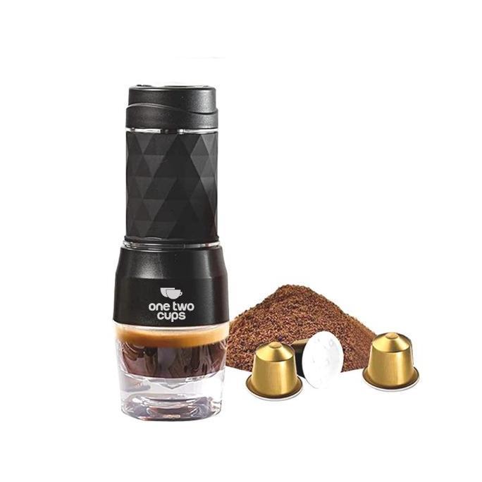 TERBARU - Alat Kopi One Two Cups Hand Press Mini Espresso Coffee Maker - HS-8439